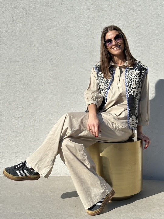 Gaspar 2601333 Marli waistcoat print black