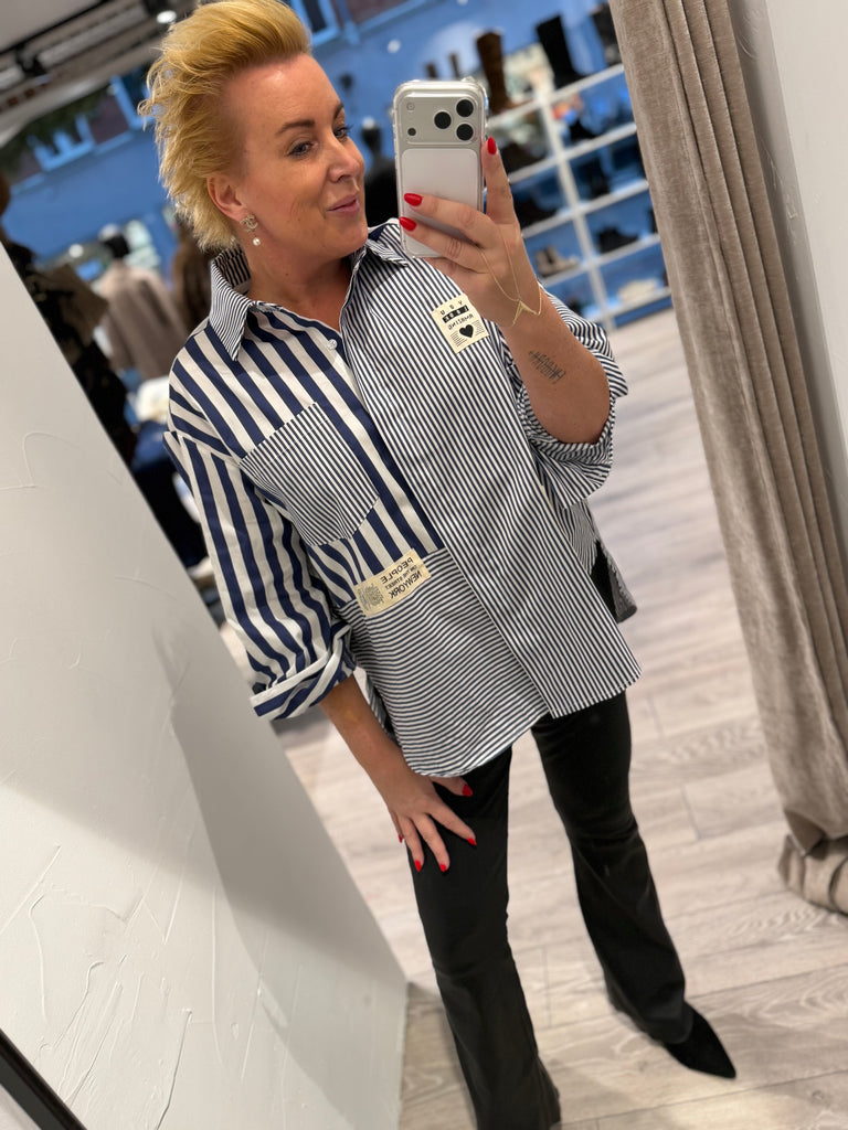 By Engbork Sophie stripe skjorte blue