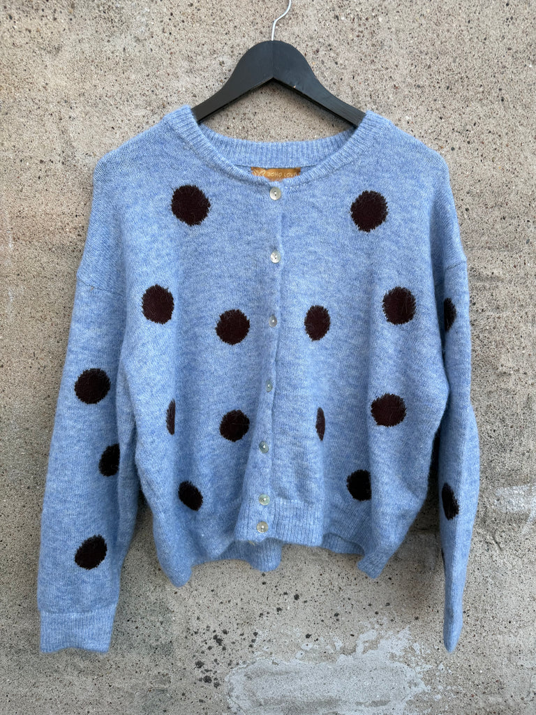 Boho Love B1320 strik DOTS blue