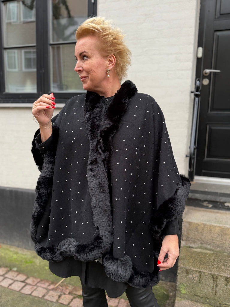 By Engbork Melanie strik poncho black