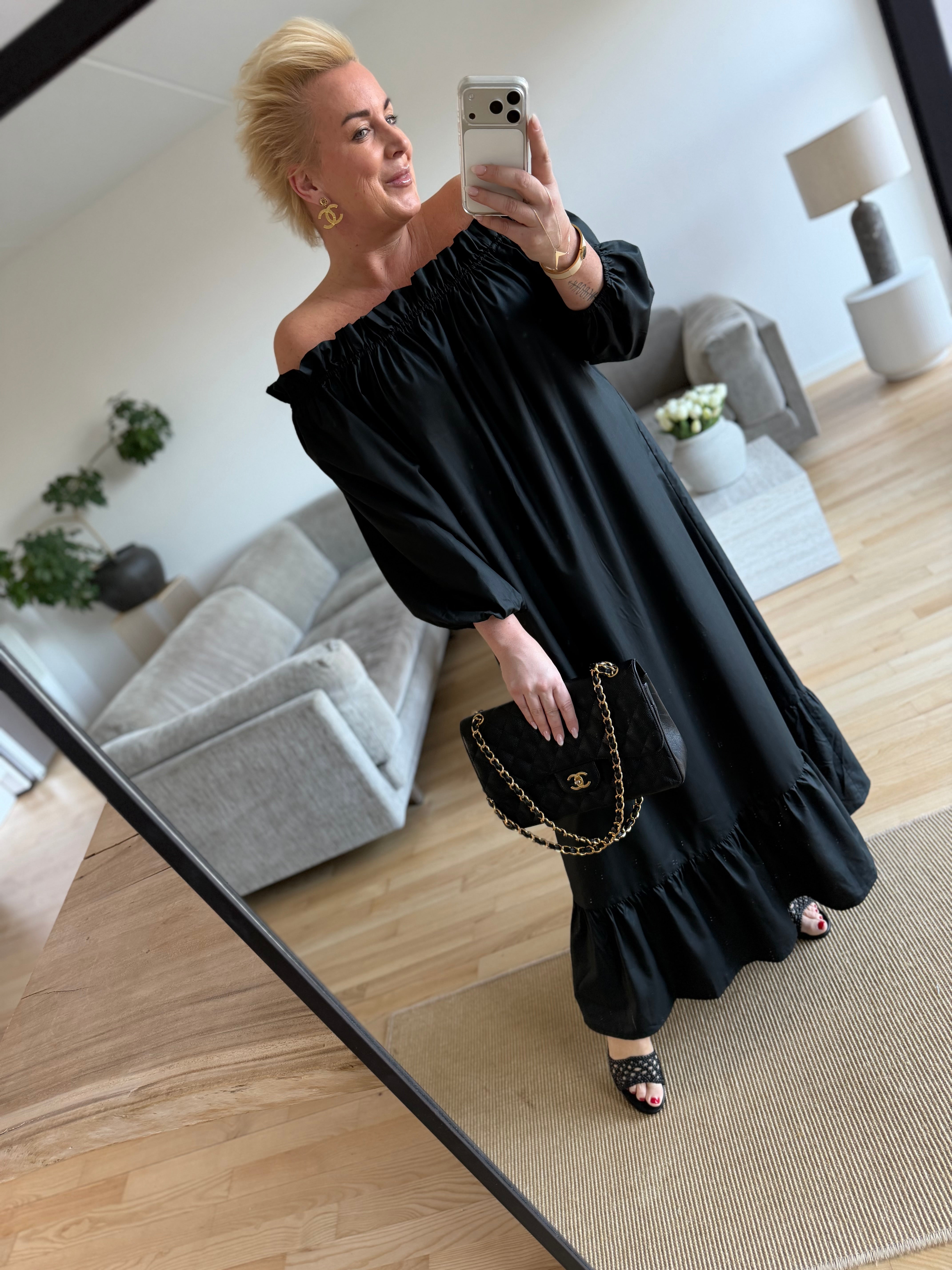 Design By Laerke Elisabeth long dress solid black