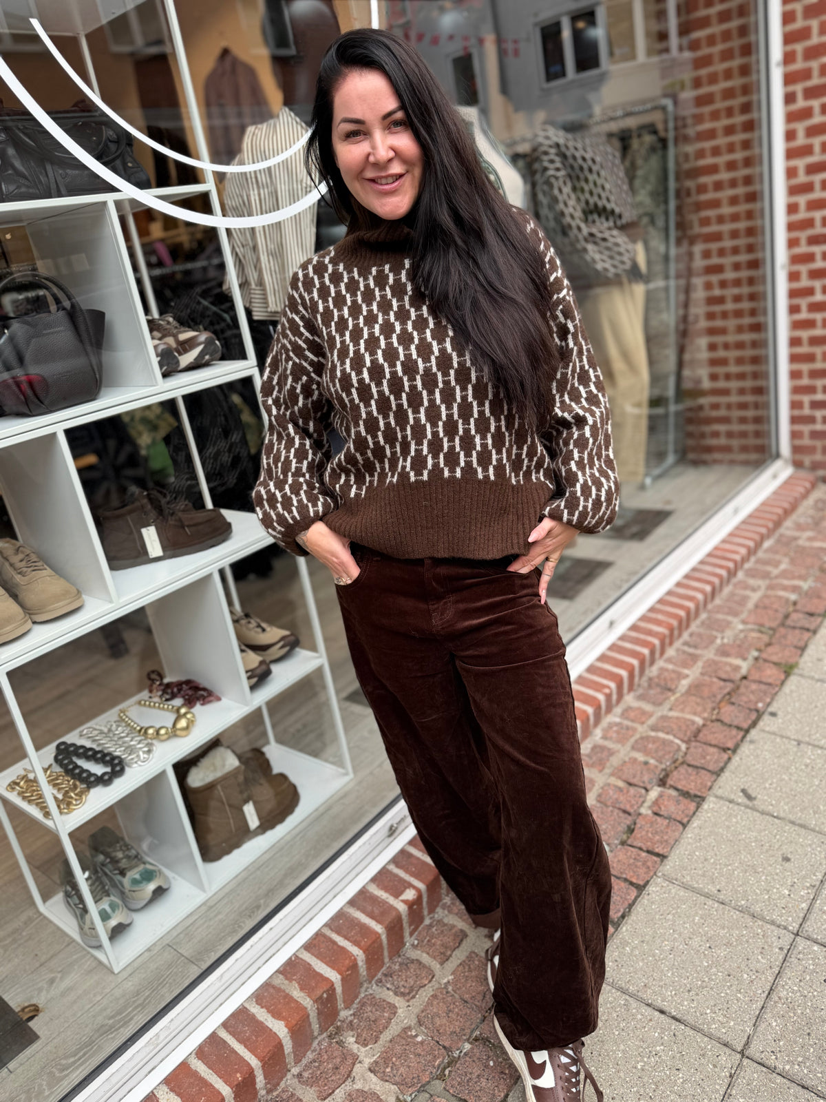 HÈST 2630120854 FAM sweater new pattern dark earth