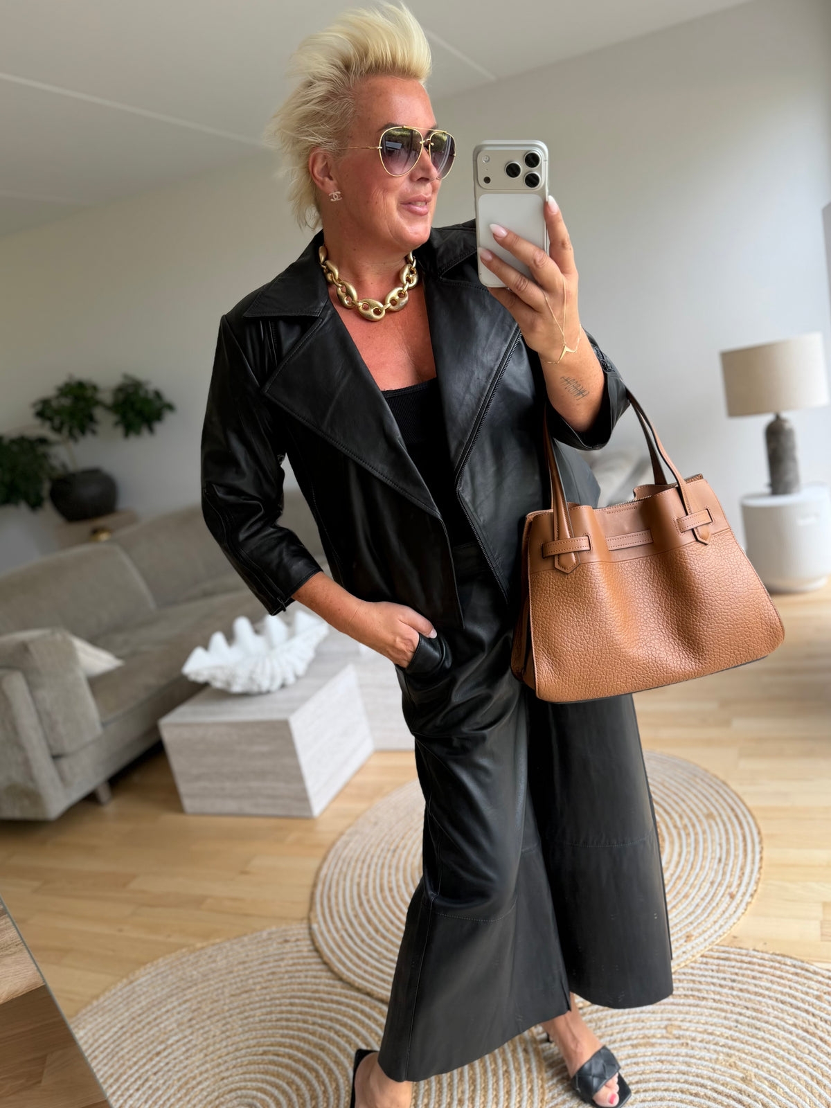 Depeche 51460 Margo leather jacket short black