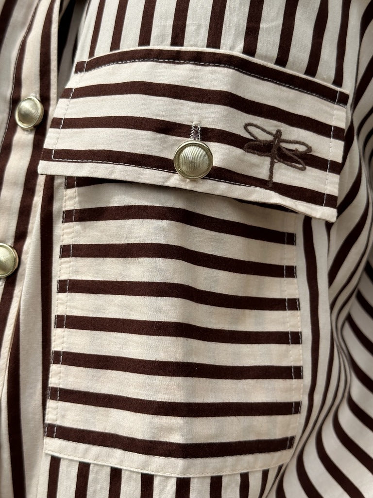 Gaspar 2601724 Sevilla shirt stripe brown