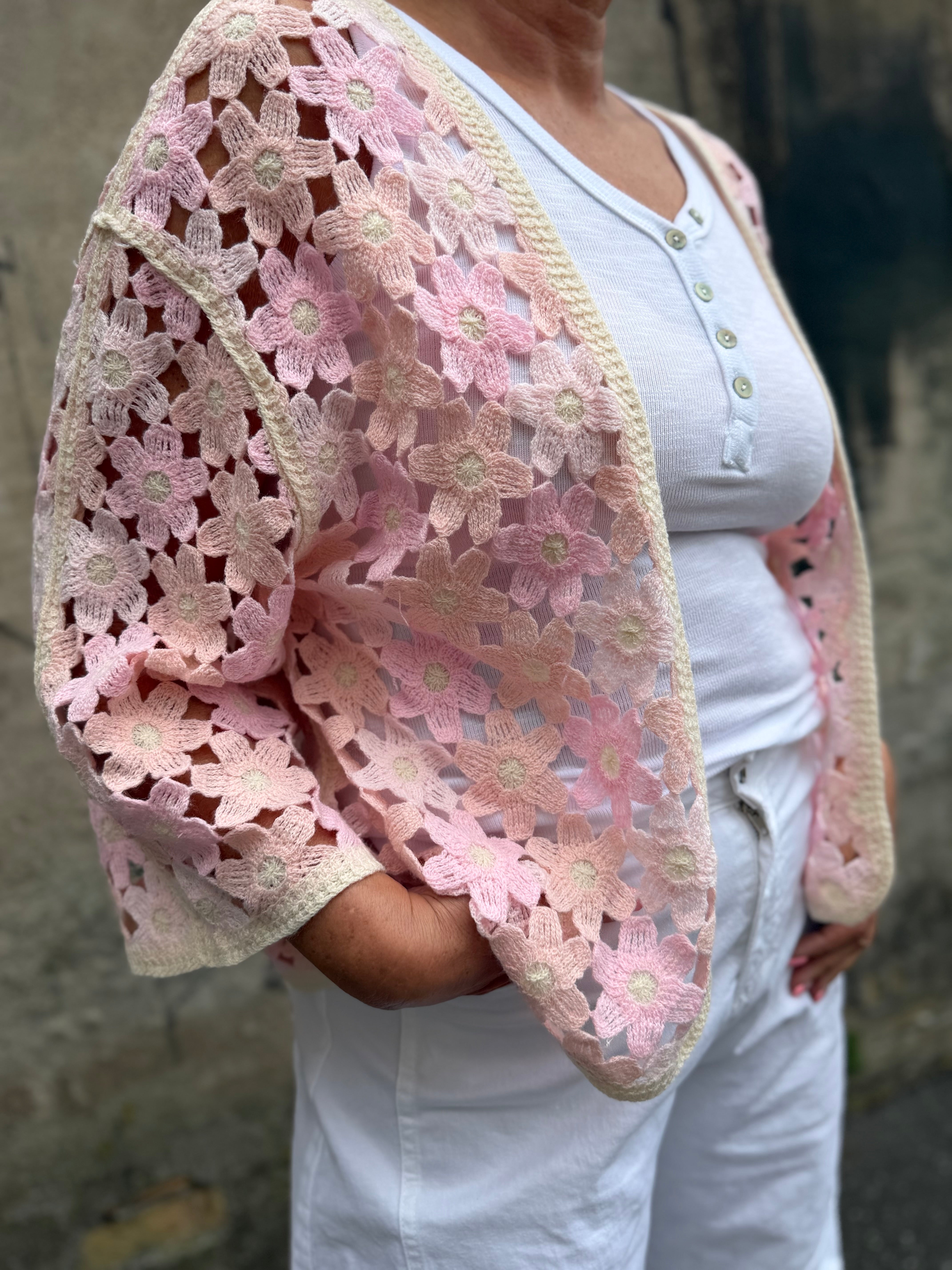 By Engbork Patricia jacket crochet rose