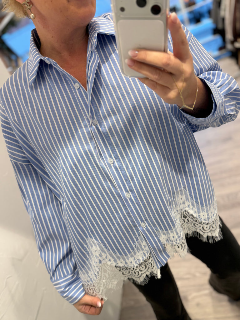 By Engbork Bilma skjorte lace stripe