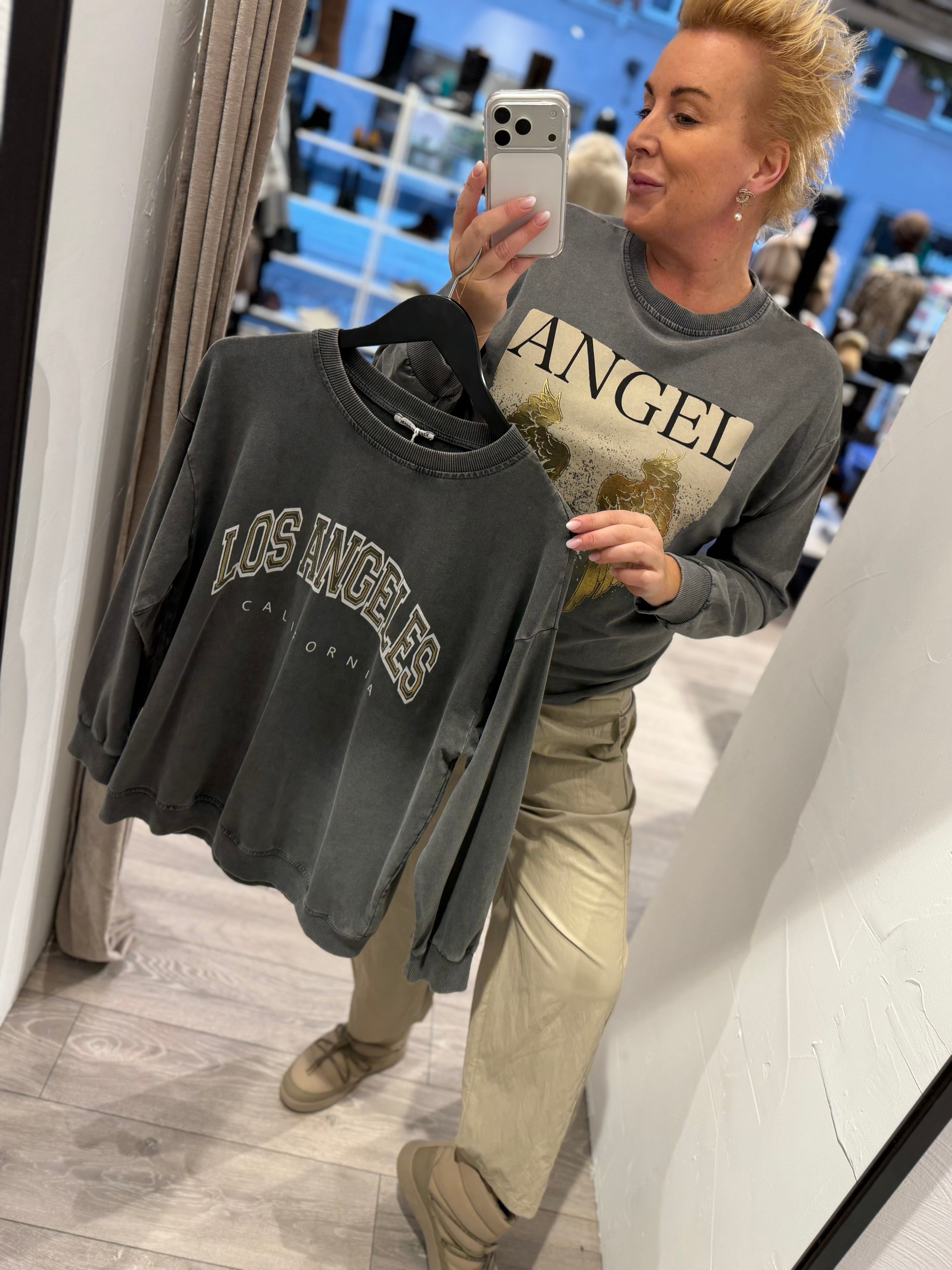 By Engbork Angel sweat blouse grey