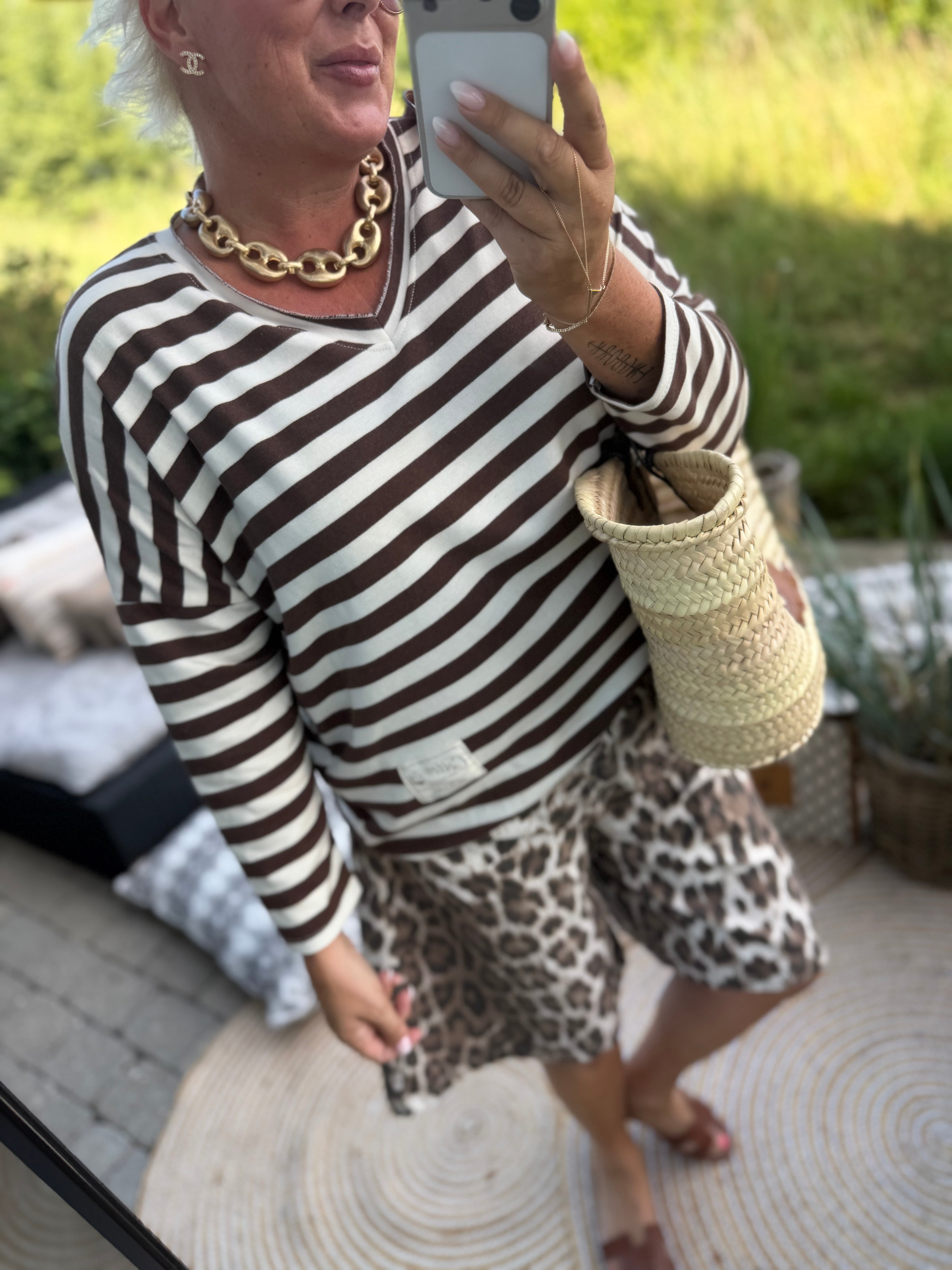 CABANA Living 3497 Garda blouse stripe brown