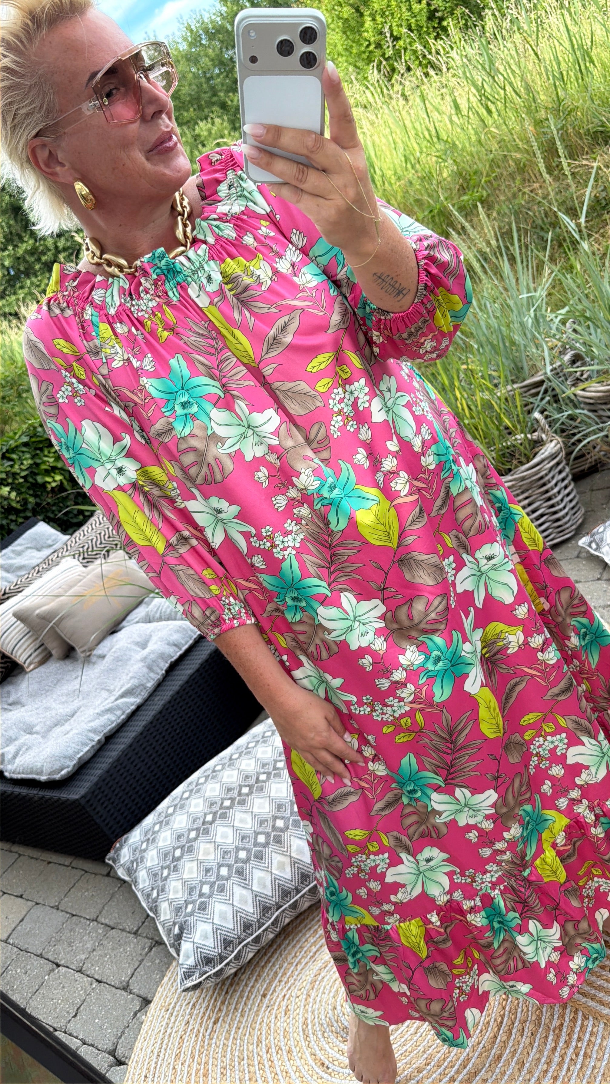 Design By Laerke Elisabeth long dress summer pink