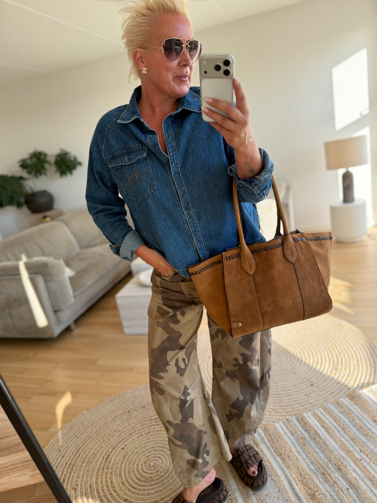Depeche 17404 Madrid hand bag dark tan