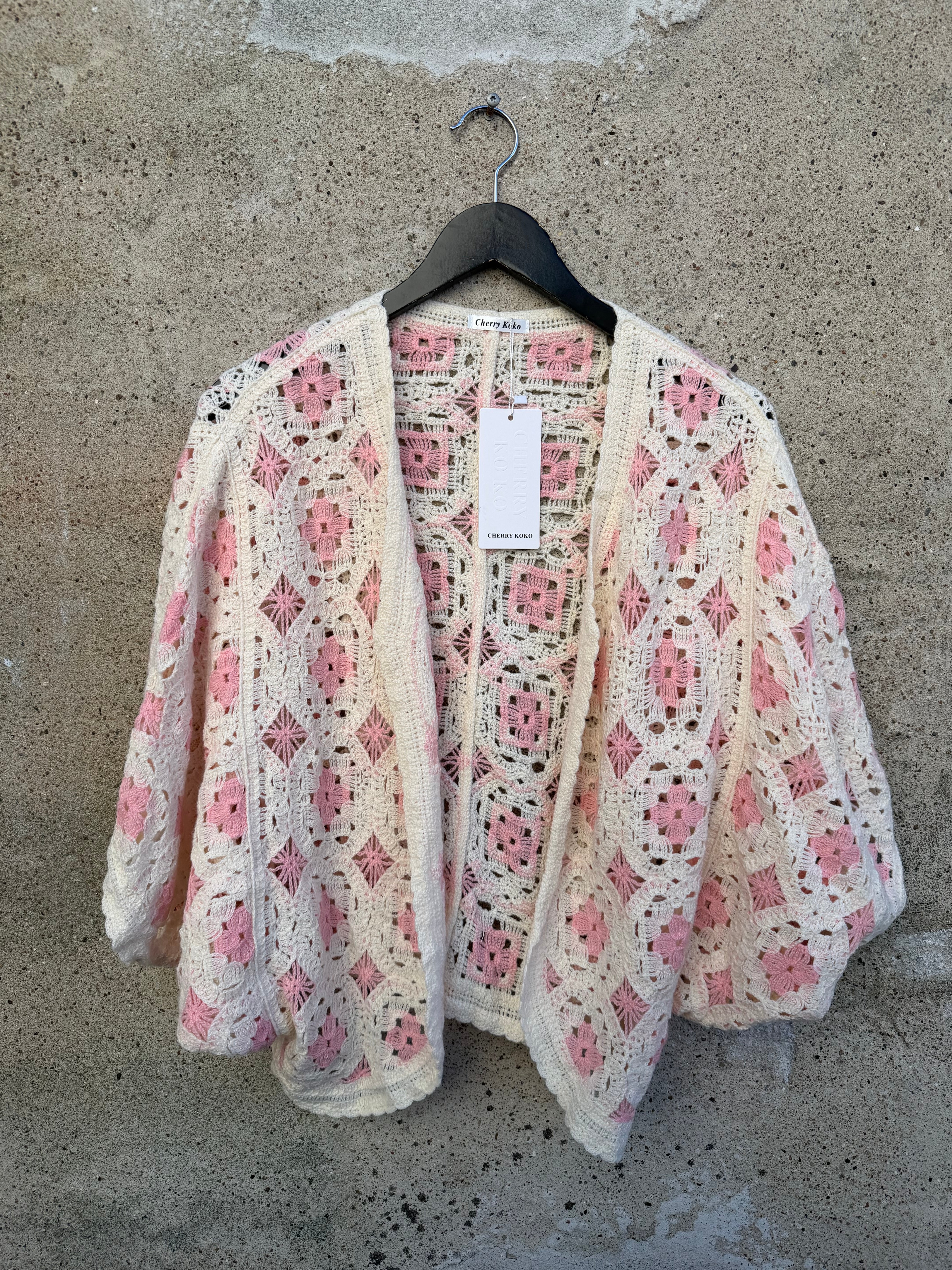 By Engbork Lily jacket crochet rose