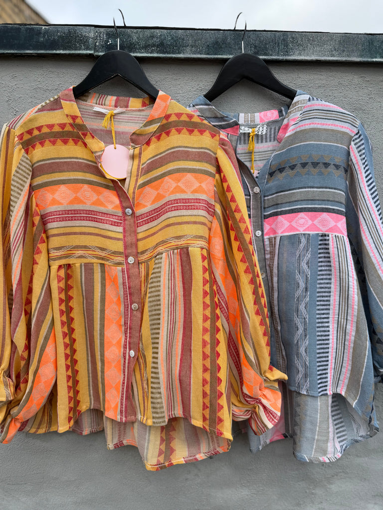 By Engbork Villa boheme bluse stripe blue