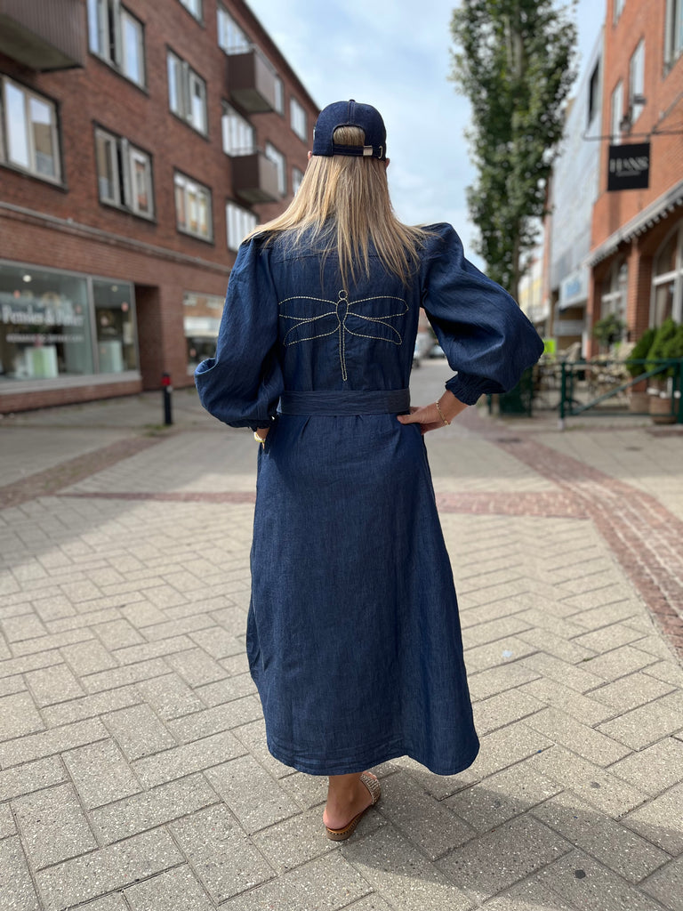 Gaspar 2507724 Tunø kjole LS denim blue