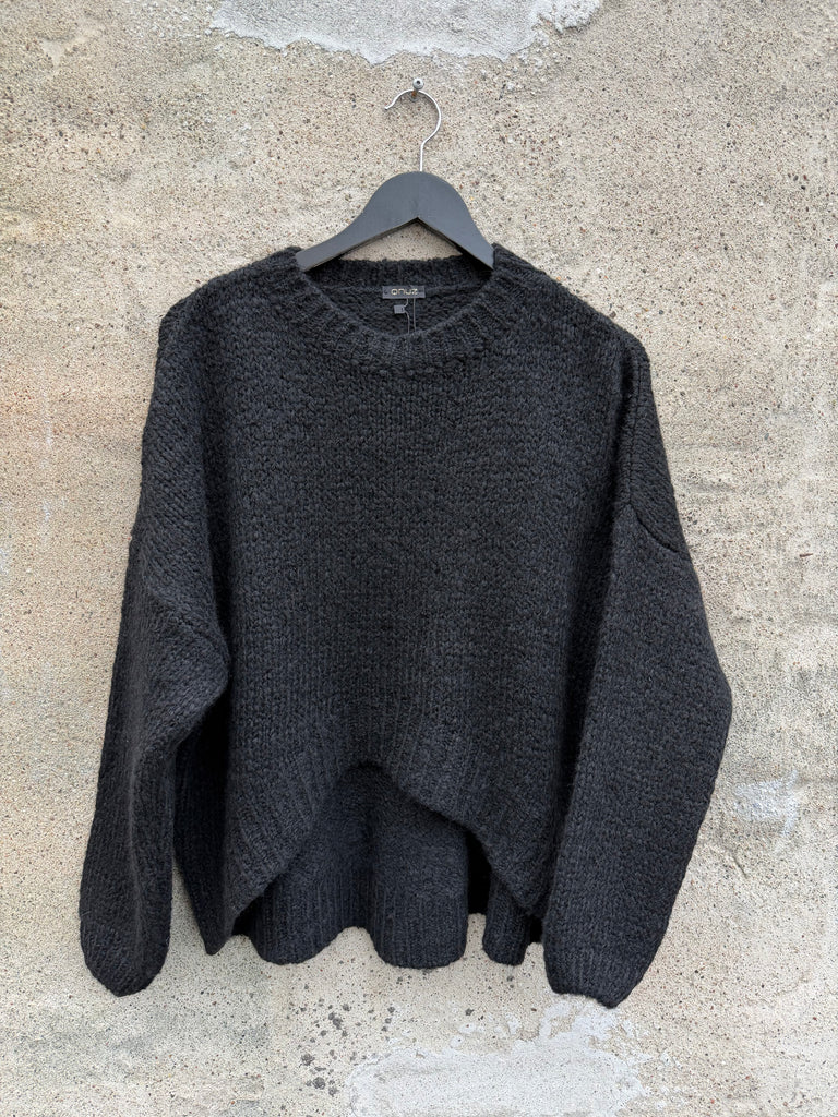 Qnuz 9199 knit blouse black