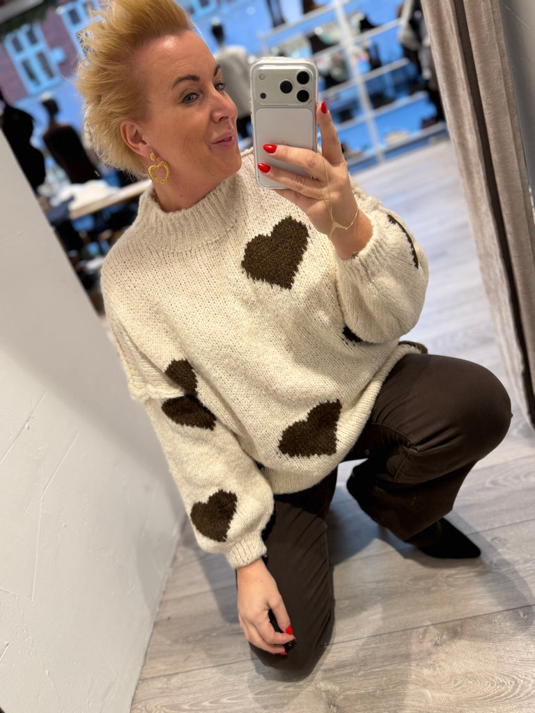 Boho Love B1313 strik hearts beige