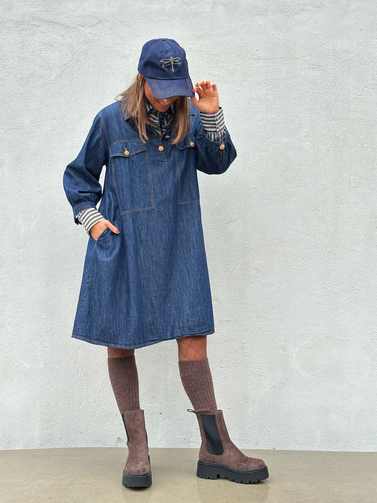 Gaspar 2507720 Rio denim dress dark