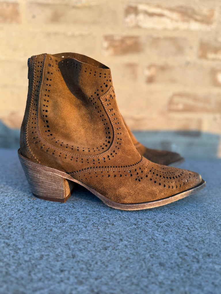 BUKELA Napoli støvle suede wood