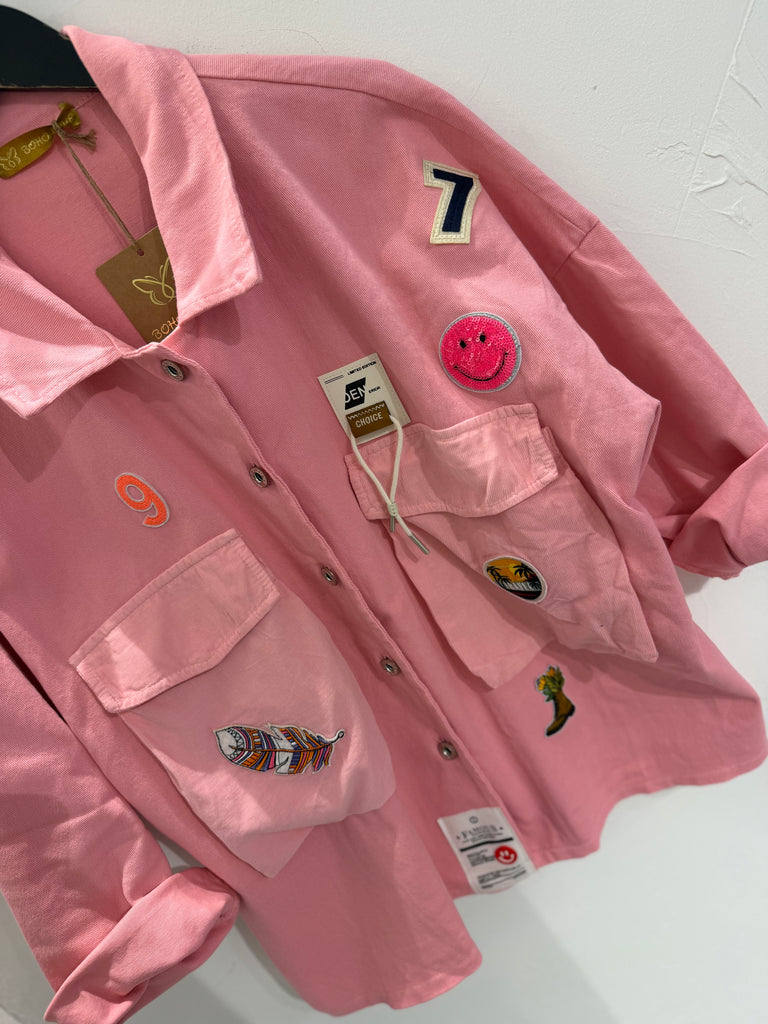 Boho Love B1315 kanvas jakke pink