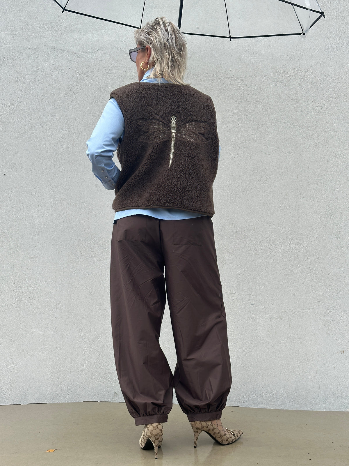 Gaspar 2607362 Duffy waistcoat dusty brown