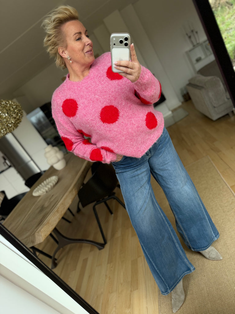 LECOCO 35012 Lelina dot strik pink