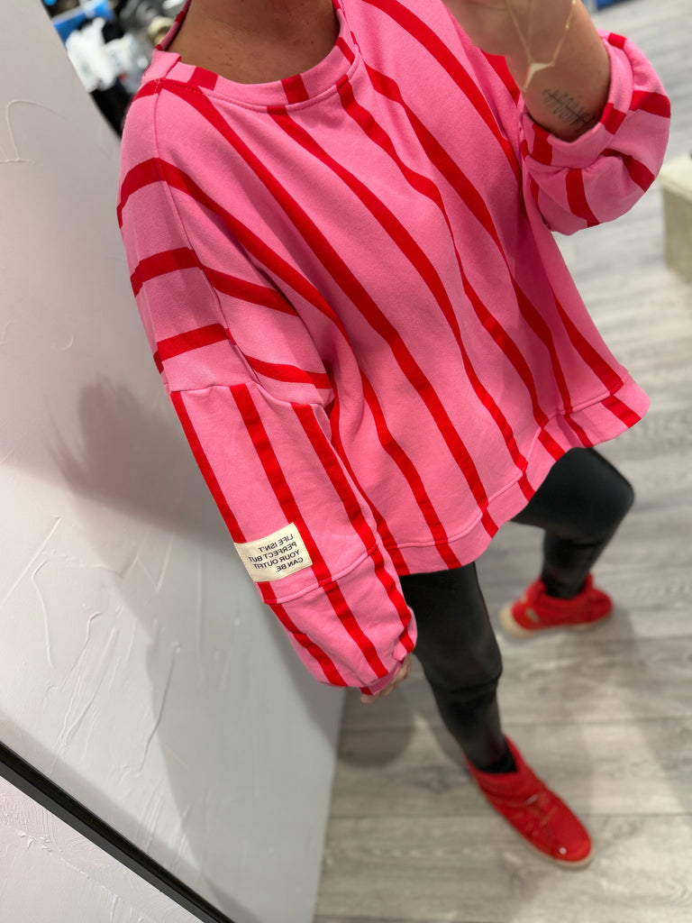 By Engbork Rosie blouse stripe pink