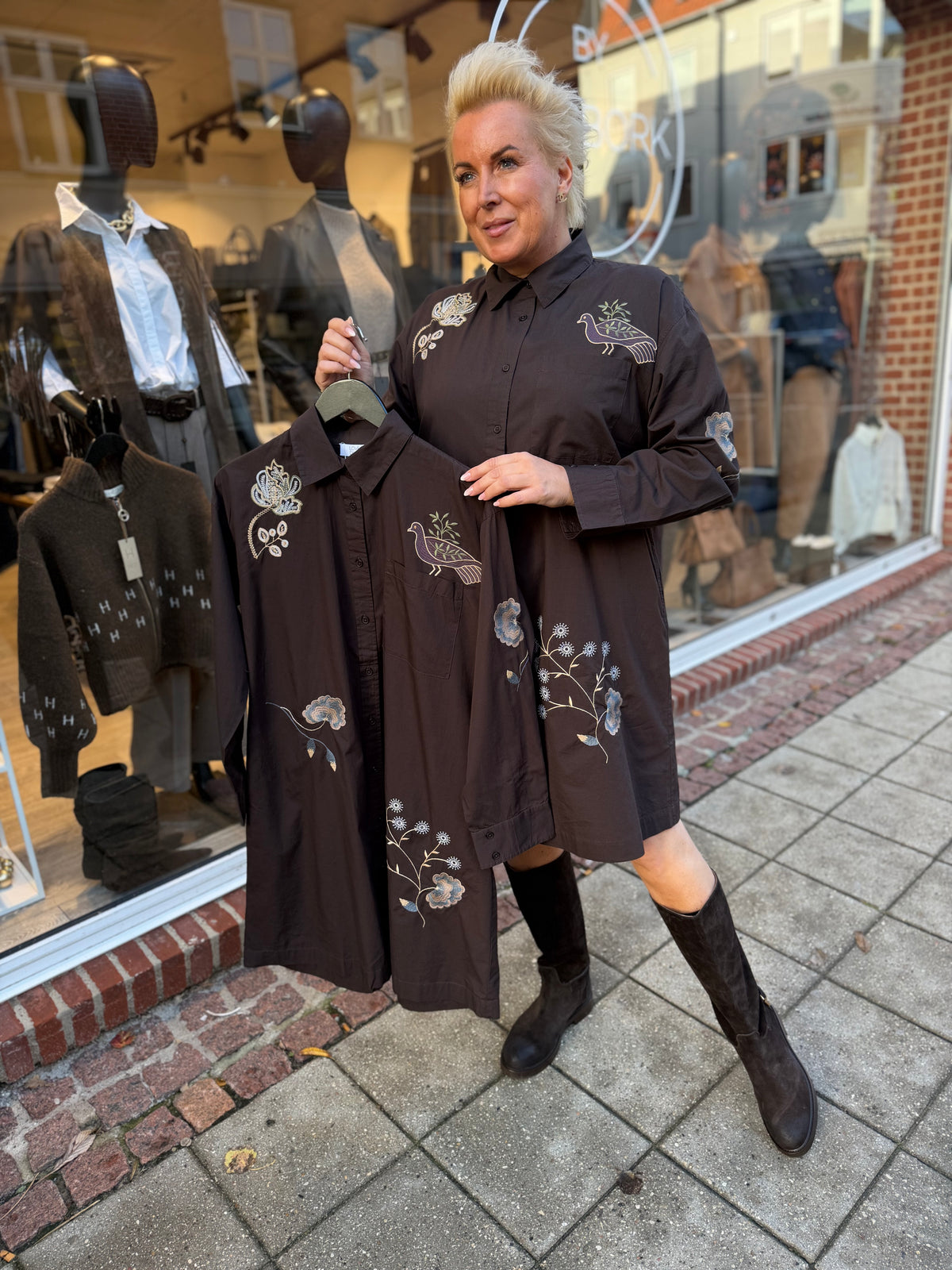 Love & Divine love1589-1 shirtdress choco