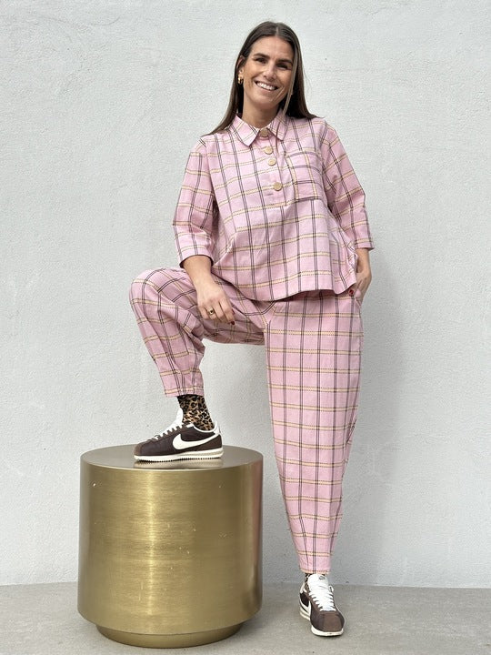 Gaspar 2601335 Porto blouse check