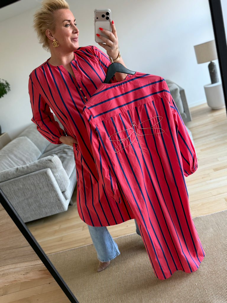 Gaspar 2510720 Miami stripe kaftan pink