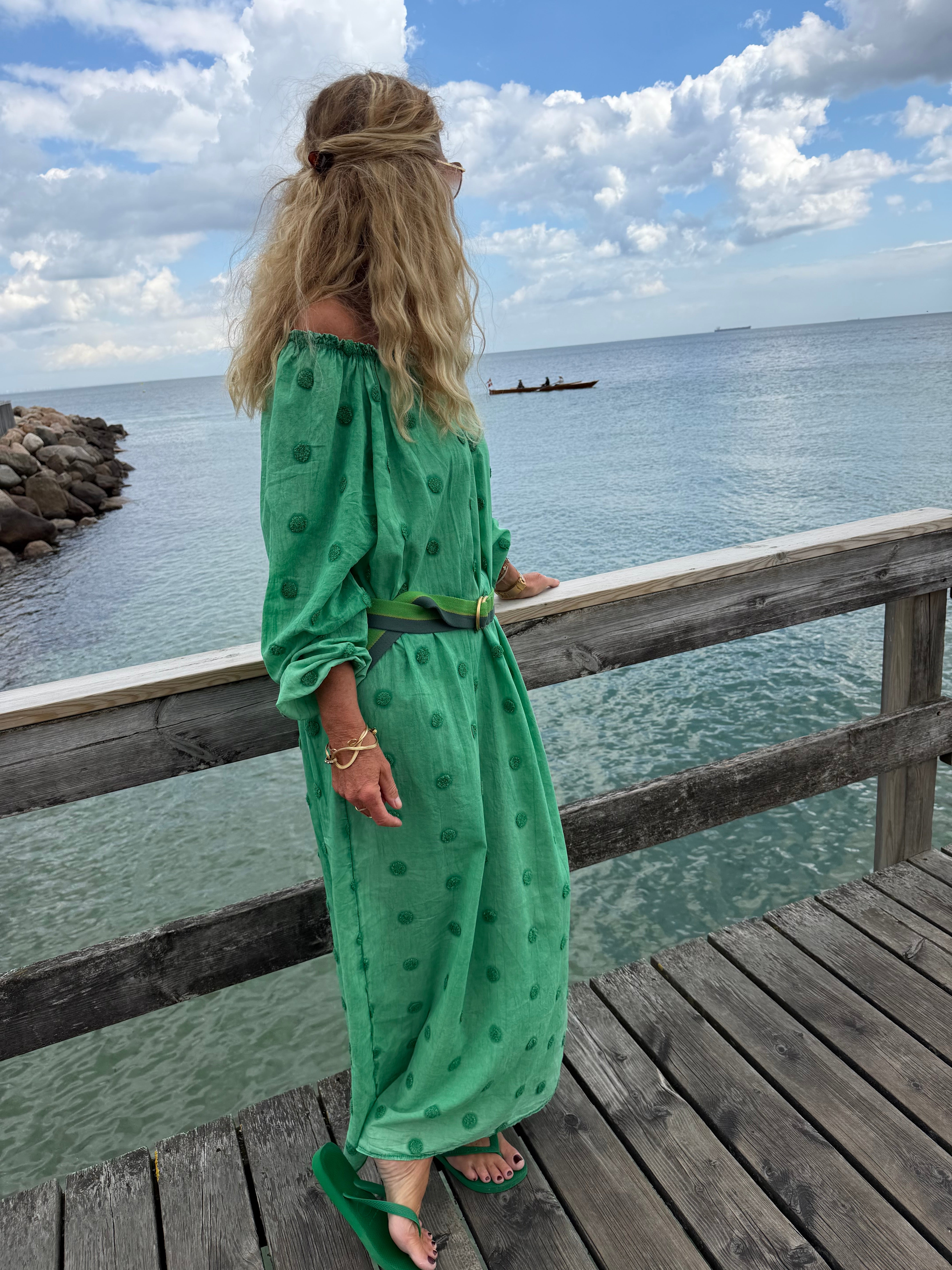 CABANA Living 3808-01 Dot dress green
