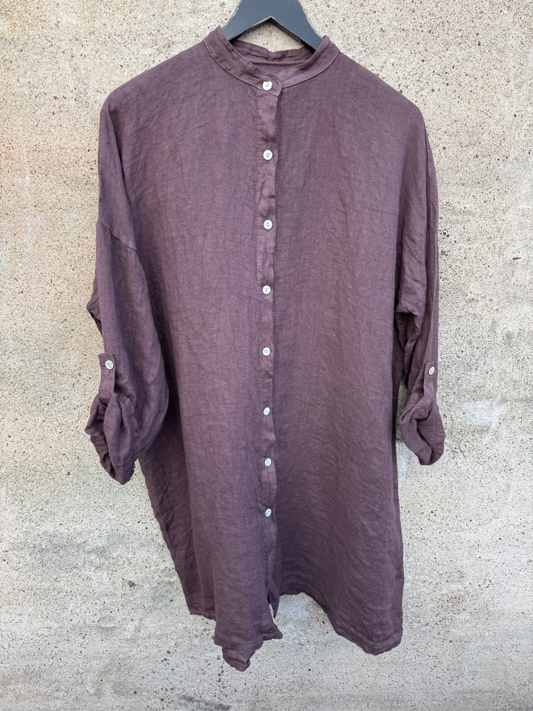 Boho Love Adel skjorte hør aubergine