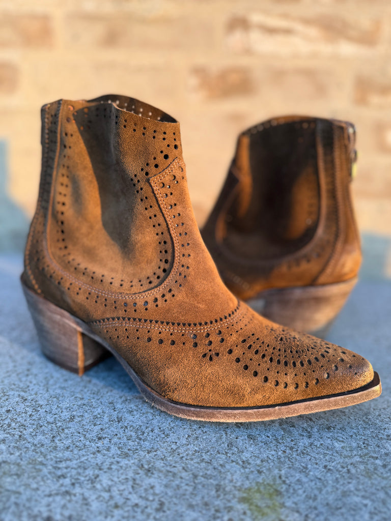 BUKELA Napoli støvle suede wood