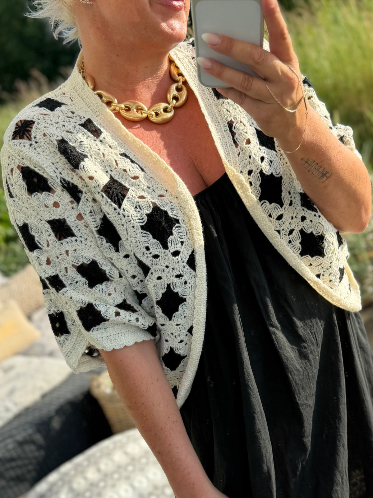 By Engbork Lily jacket crochet cream