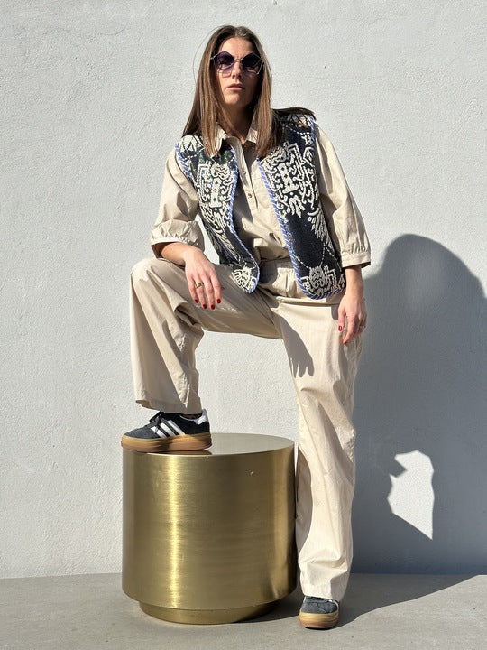 Gaspar 2601333 Marli waistcoat print black