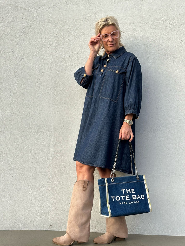 Gaspar 2507720 Rio denim dress dark