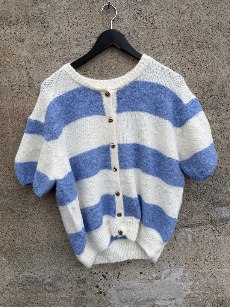 By Engbork Findi cardigan blue stripe