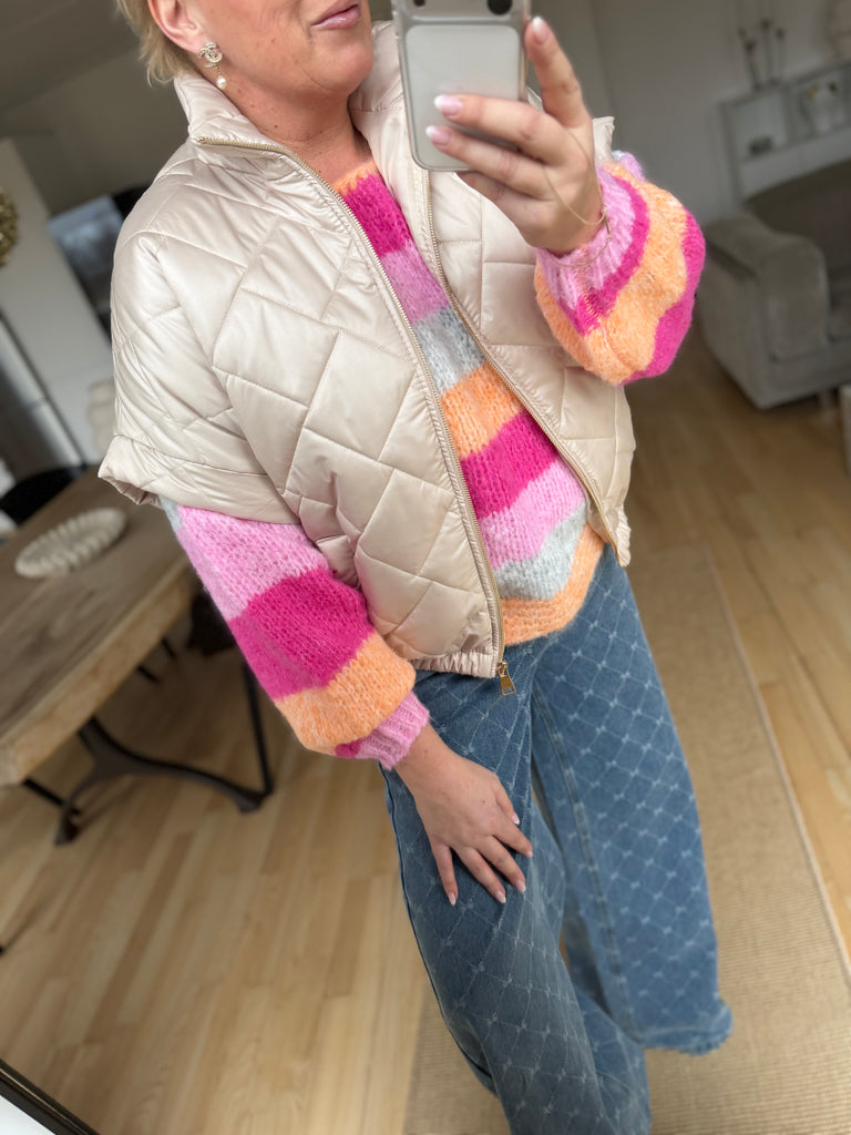 By Engbork Emilia vest quilted sand