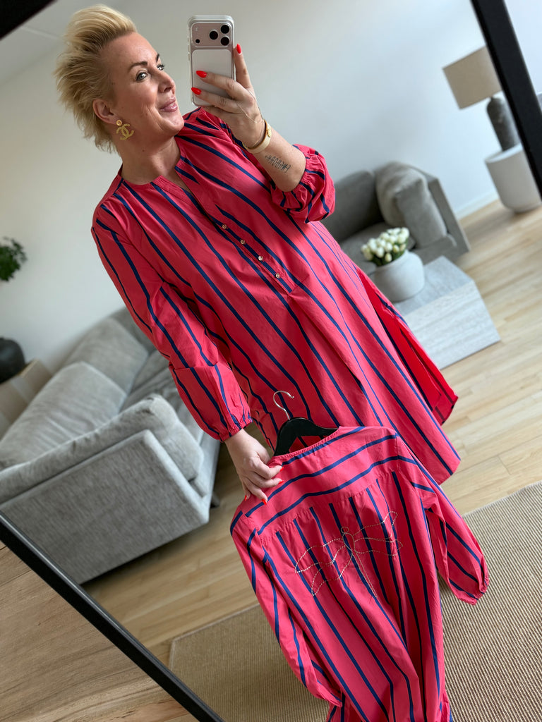 Gaspar 2510720 Miami stripe kaftan pink