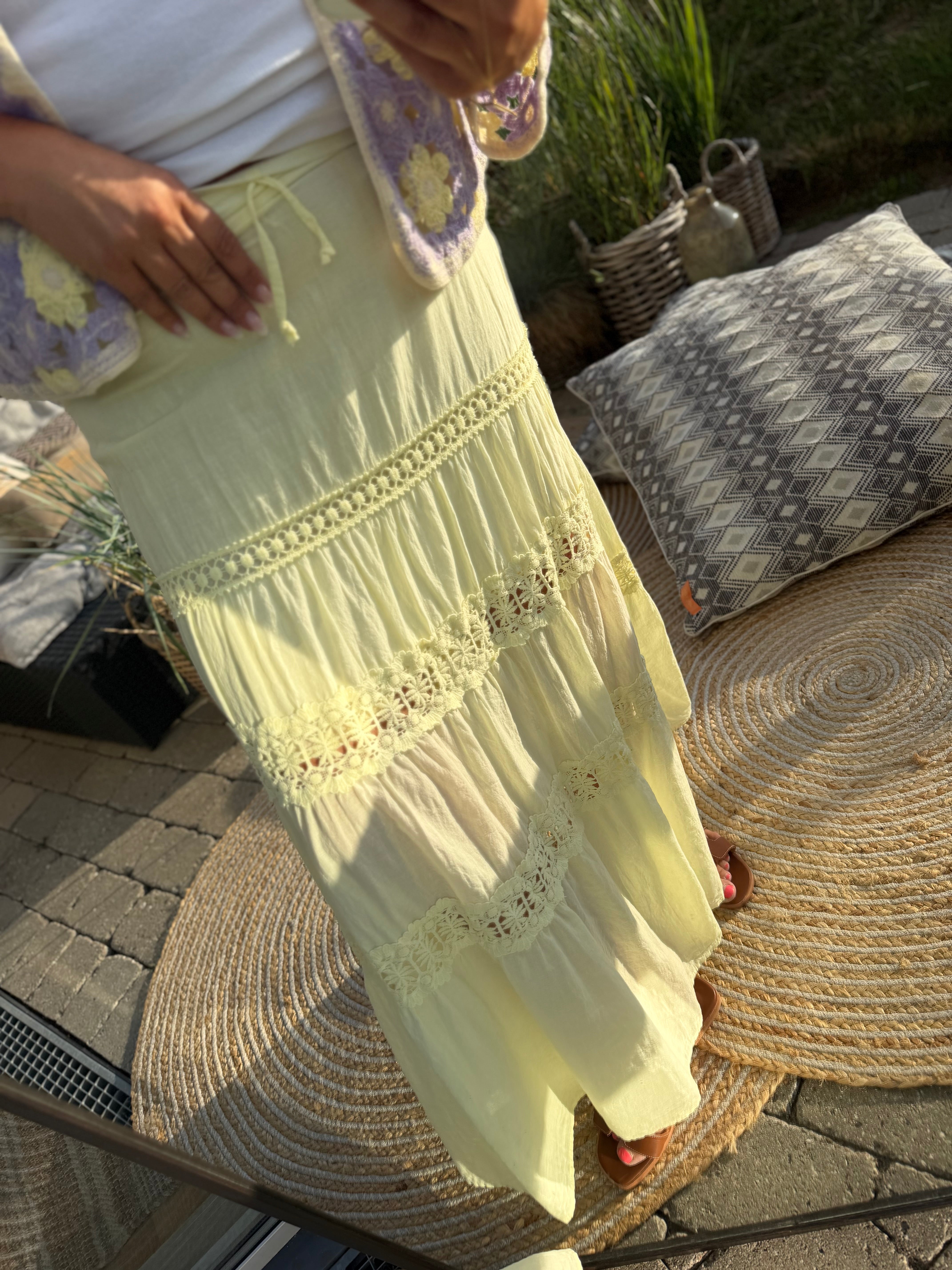 By Engbork Pamela long skirt yellow