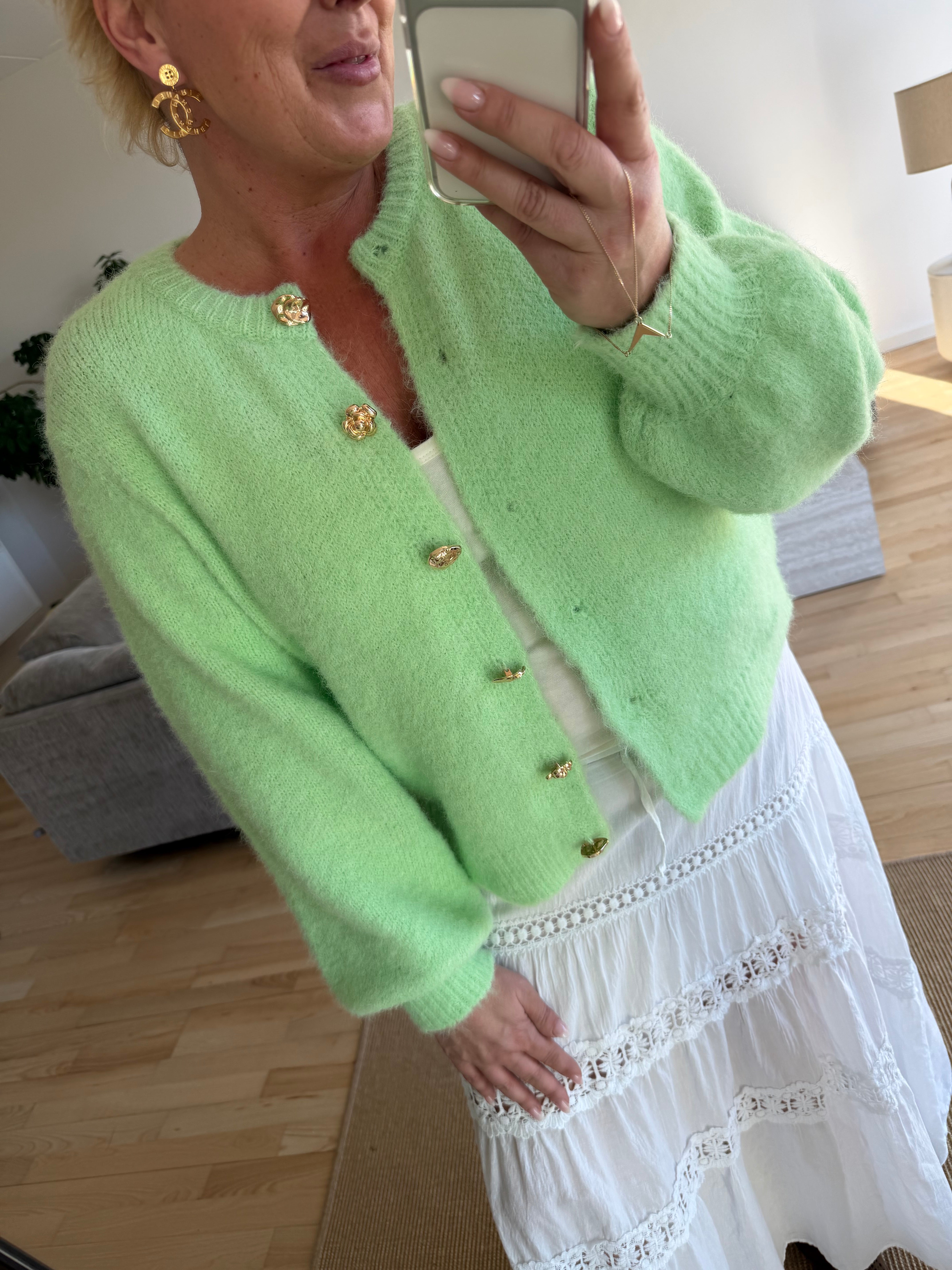 By Engbork Mindy strik cardigan mint