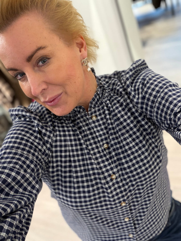 Boho Love B1303 skjorte check navy