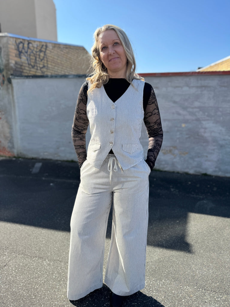 LECOCO 34665 Lianna bukser stripe off