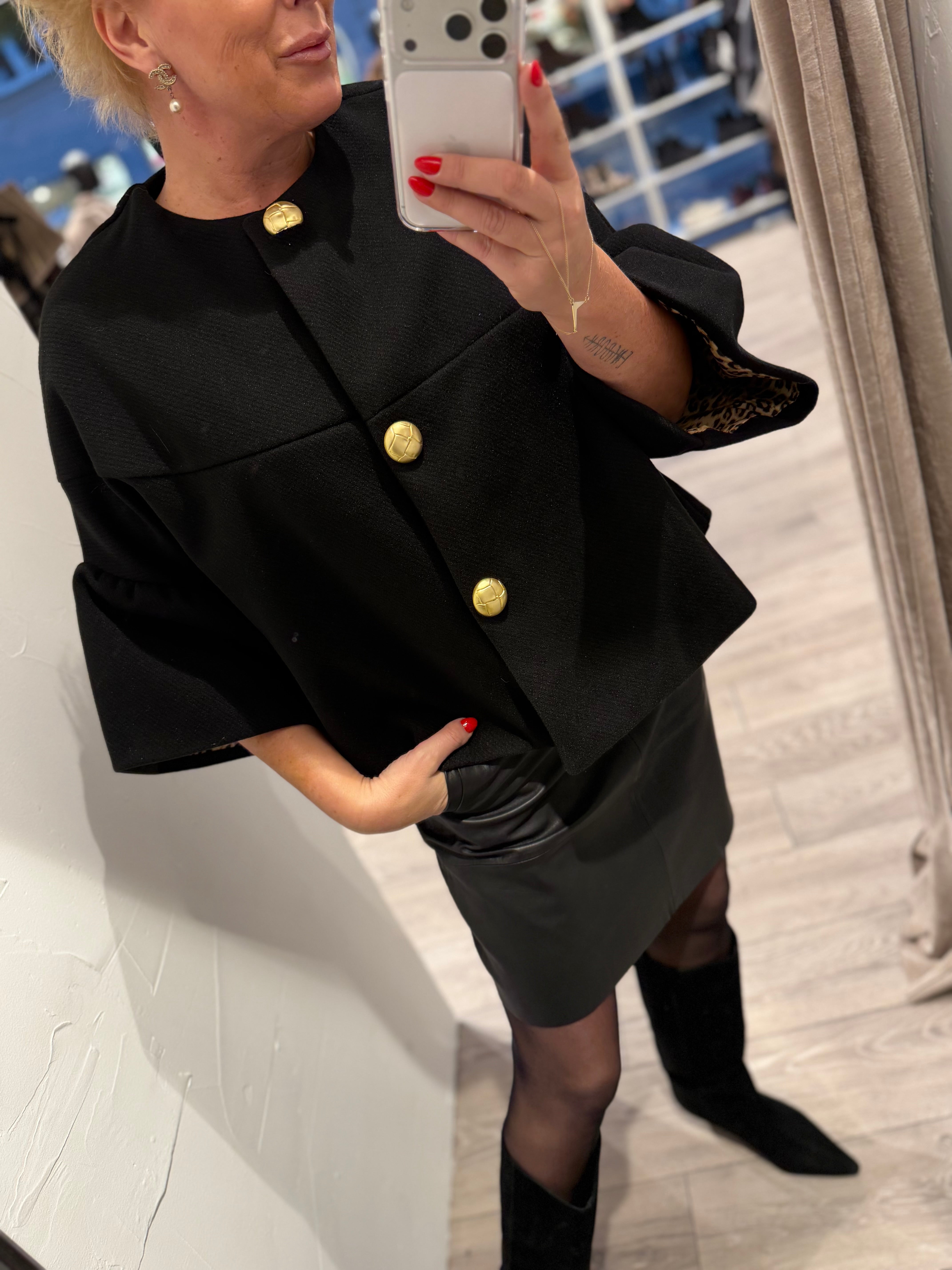 Depeche 51376 Lorina skirt leather black