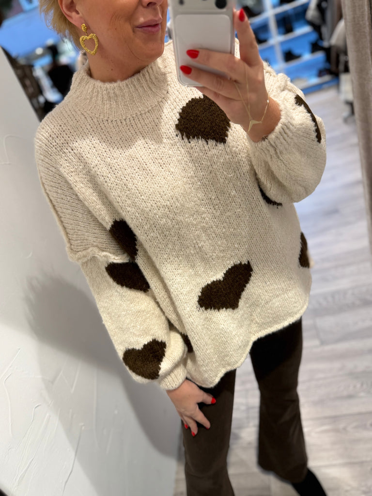 Boho Love B1313 strik hearts beige