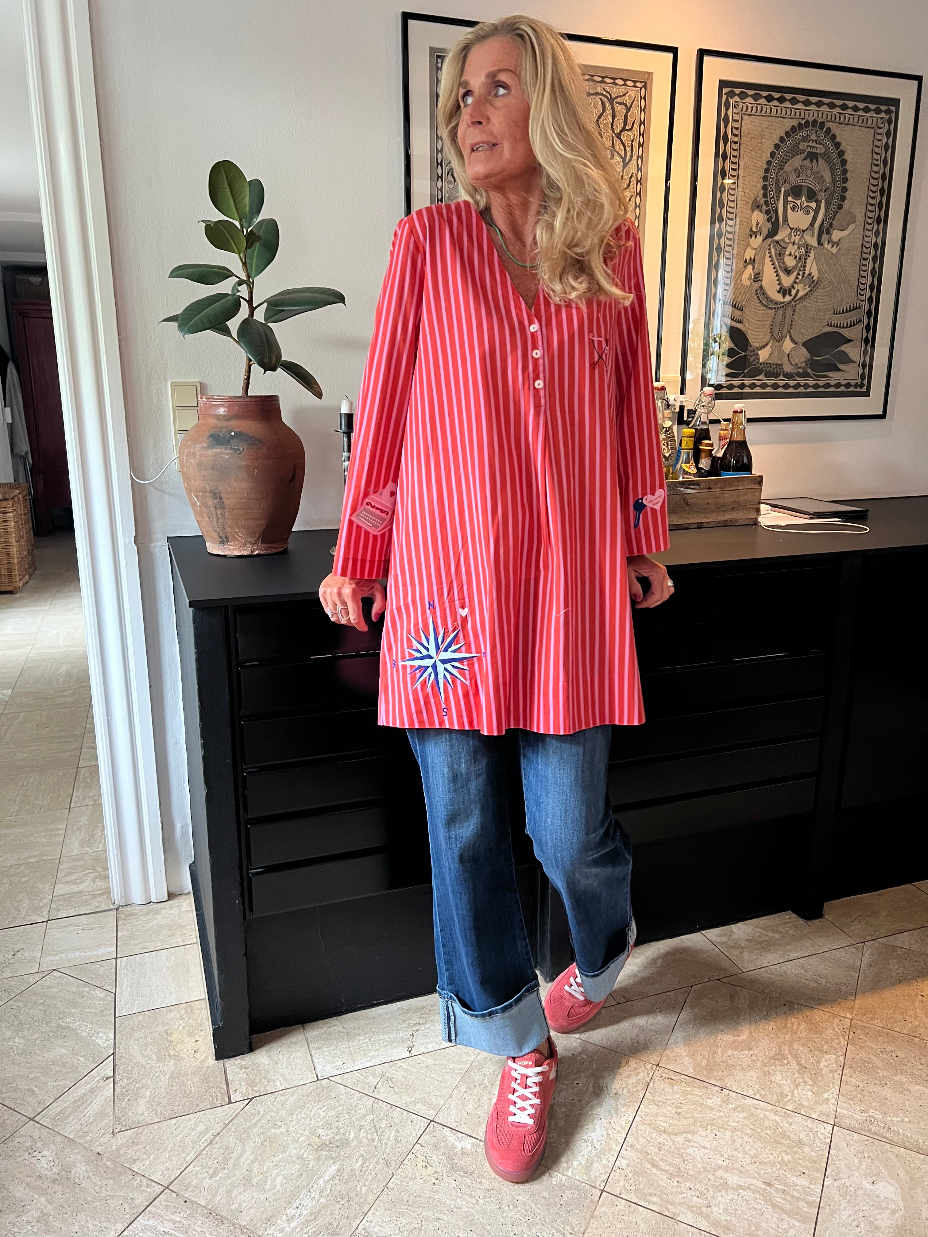 WAUW Ulrikke Tunic stripe red