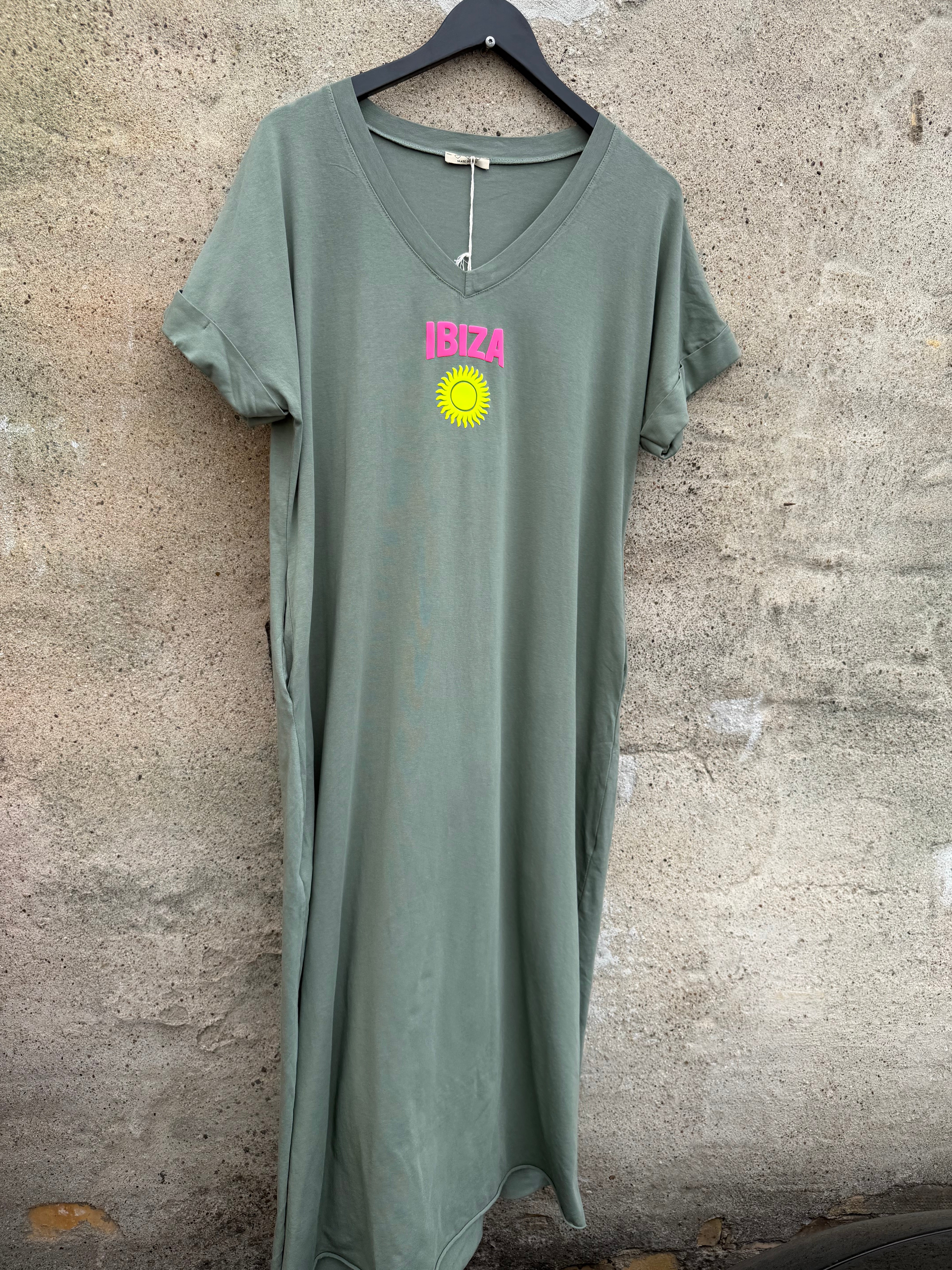 Ibiza beach dress dusty green