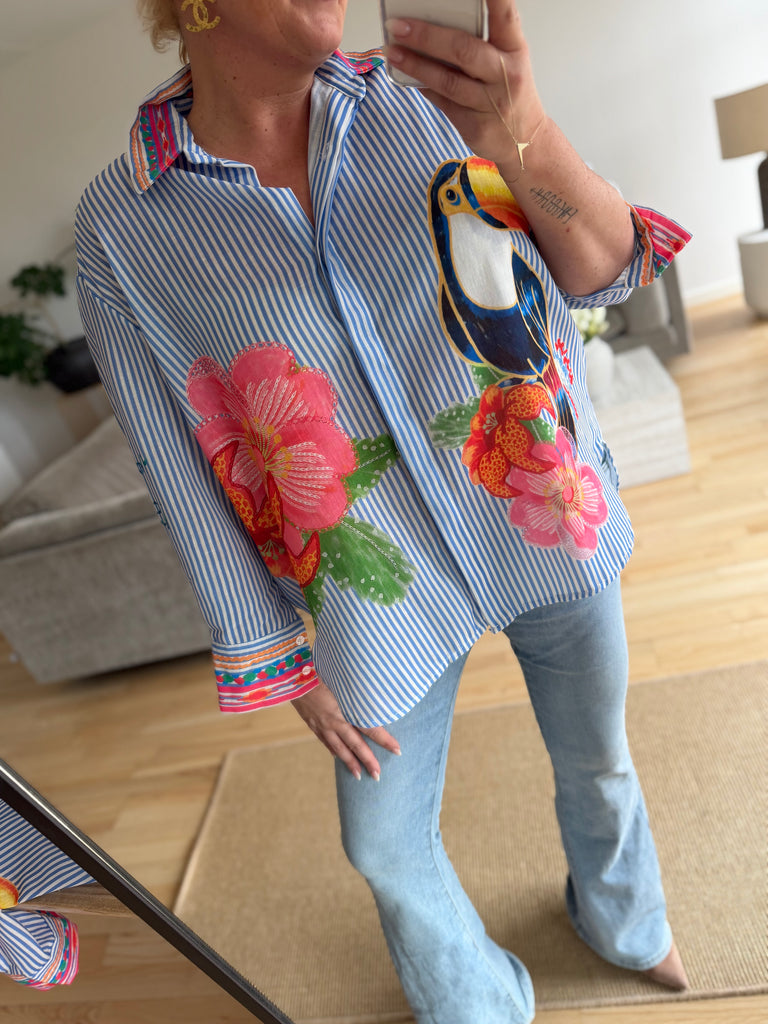 By Engbork Tukan shirt stripe blue