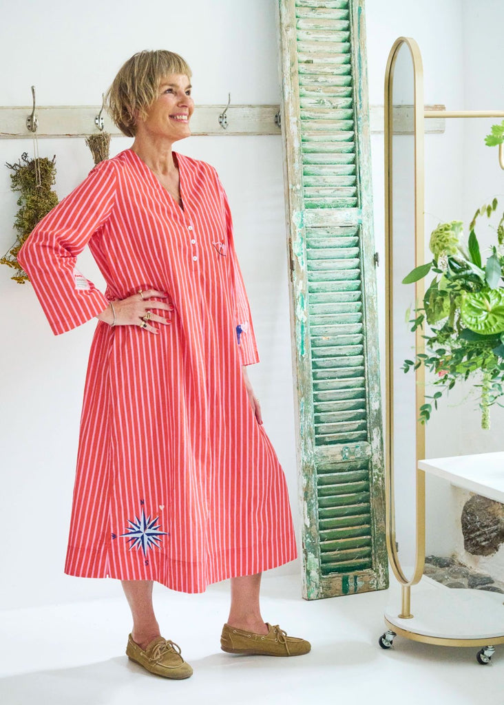 WAUW Ulrikke dress stripe red