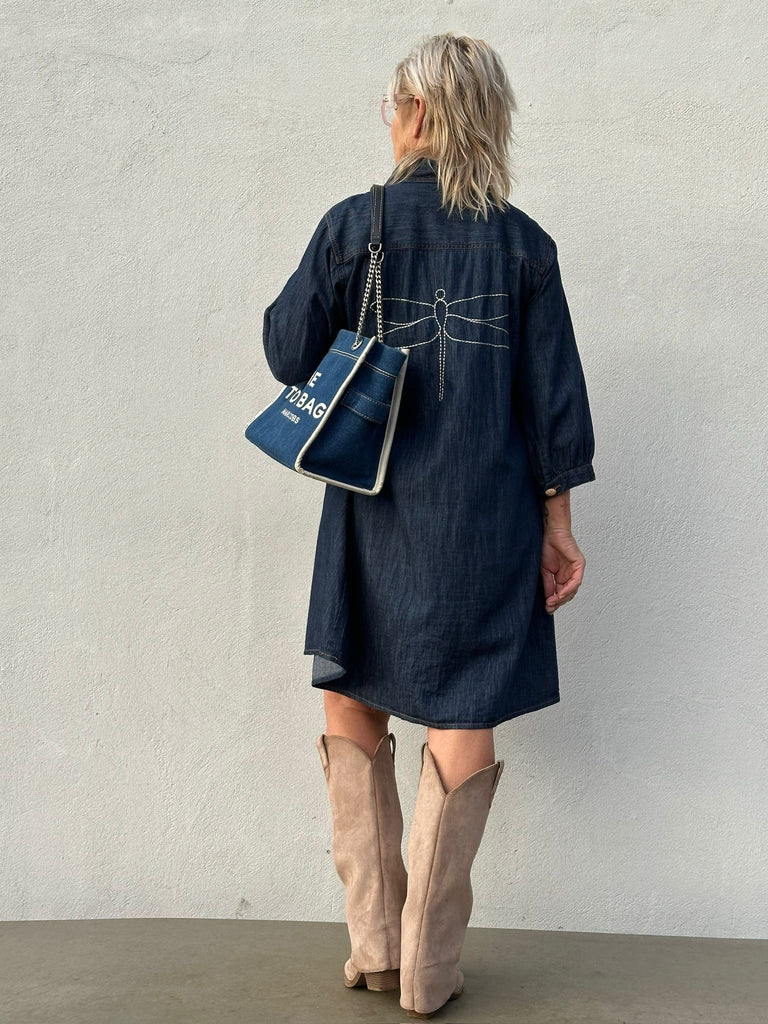 Gaspar 2507720 Rio denim dress dark