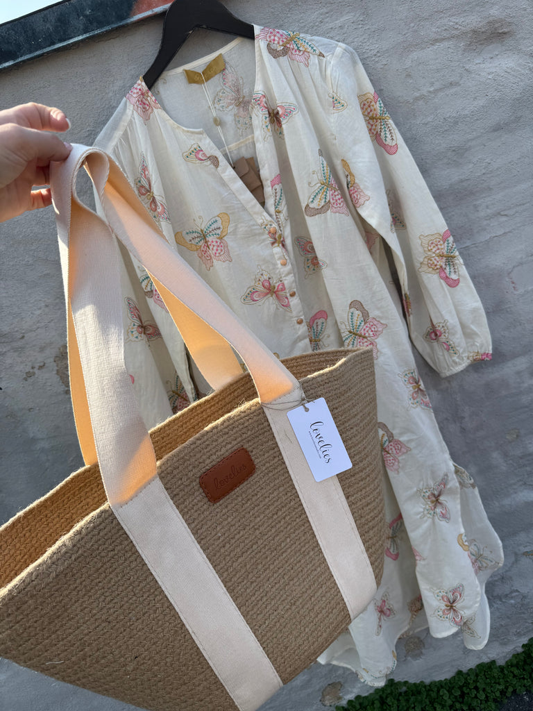 LOVELIES Peppino jute bag medium cream