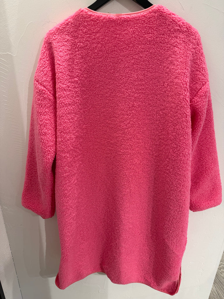 Boho Love B1316 Teddy long jacket pink